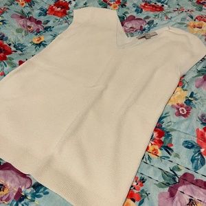 White cap sleeved LOFT sweater